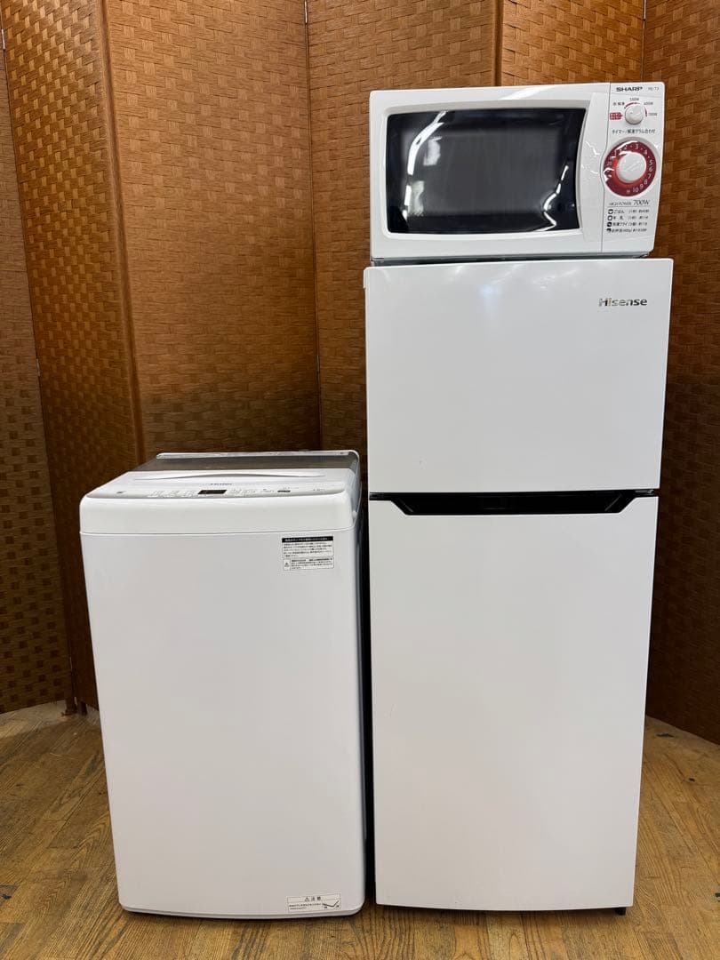 J001 最安　家電3点セット　冷蔵庫・洗濯機・レンジ　保証付き