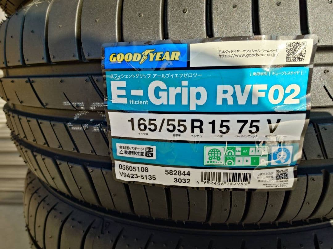 軽自動車用165/55R15！ グットイヤー新品4本セット‼