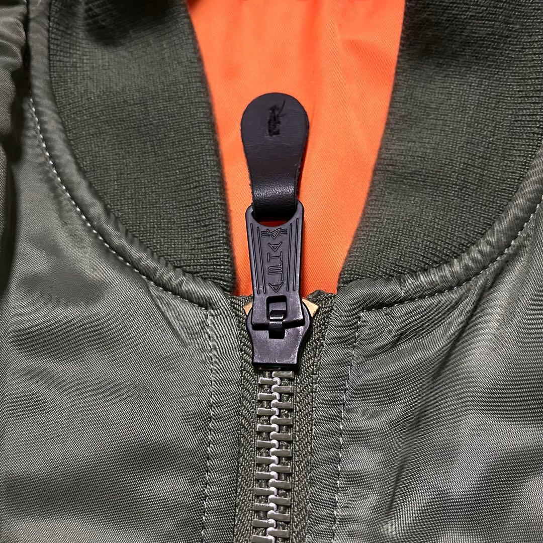 美品　希少サイズ　ALPHA INDUSTRIES MA-1カーキ3L