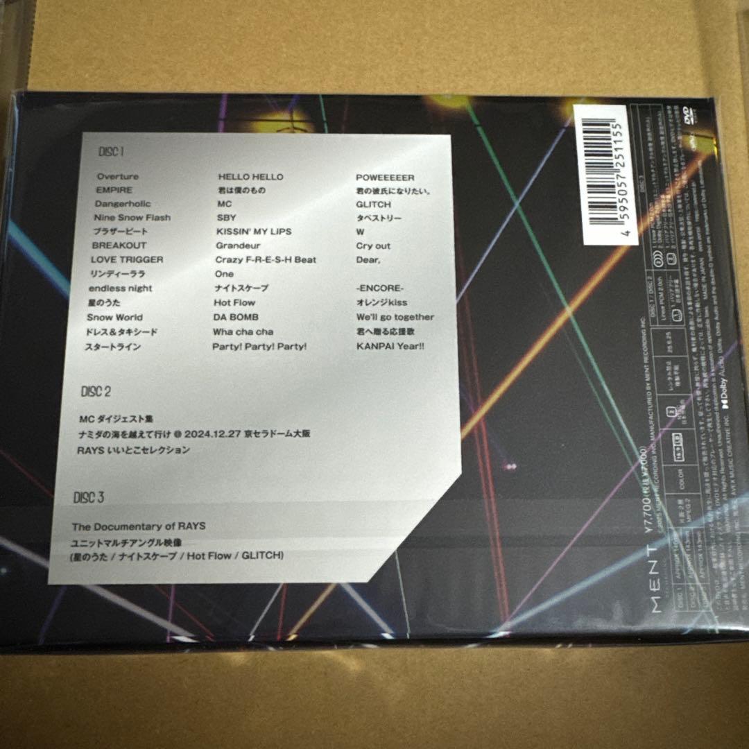 Man RAYS Dome Tour 2024 初回盤　DVD盤