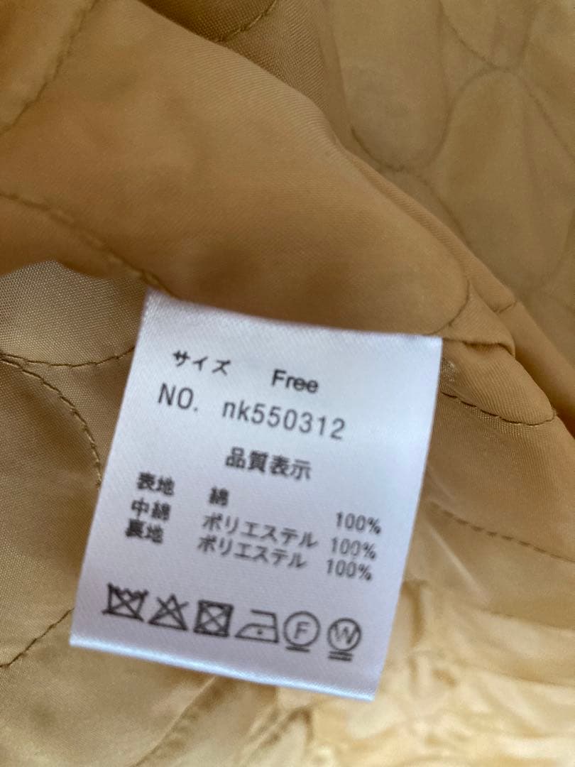 ☆nachukara（ナチュカラ）☆ライトツイル薄中綿シャツコート☆キャメル☆