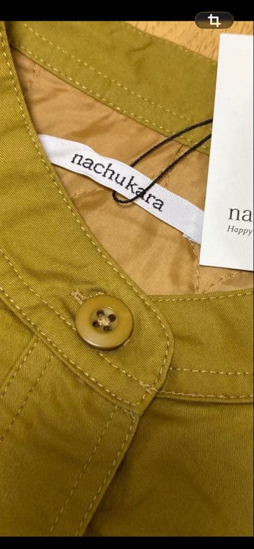 ☆nachukara（ナチュカラ）☆ライトツイル薄中綿シャツコート☆キャメル☆
