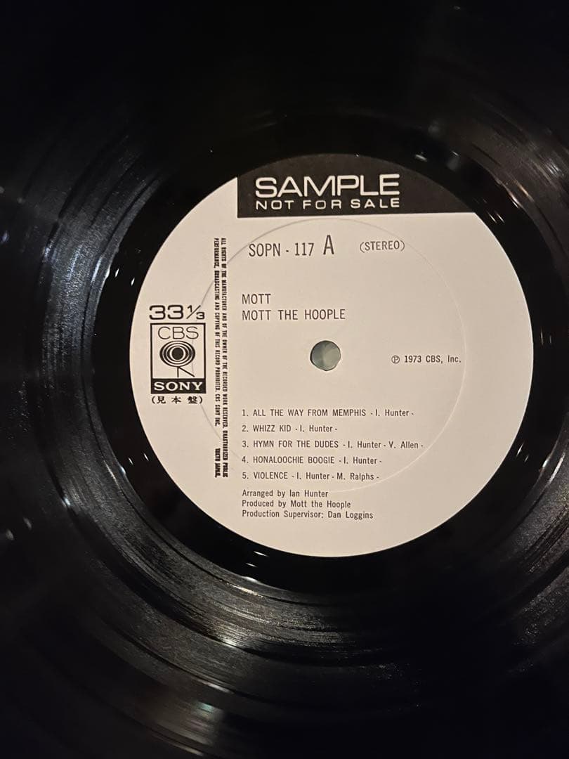 MOTT THE HOOPLE /革命　日本盤　サンプル盤