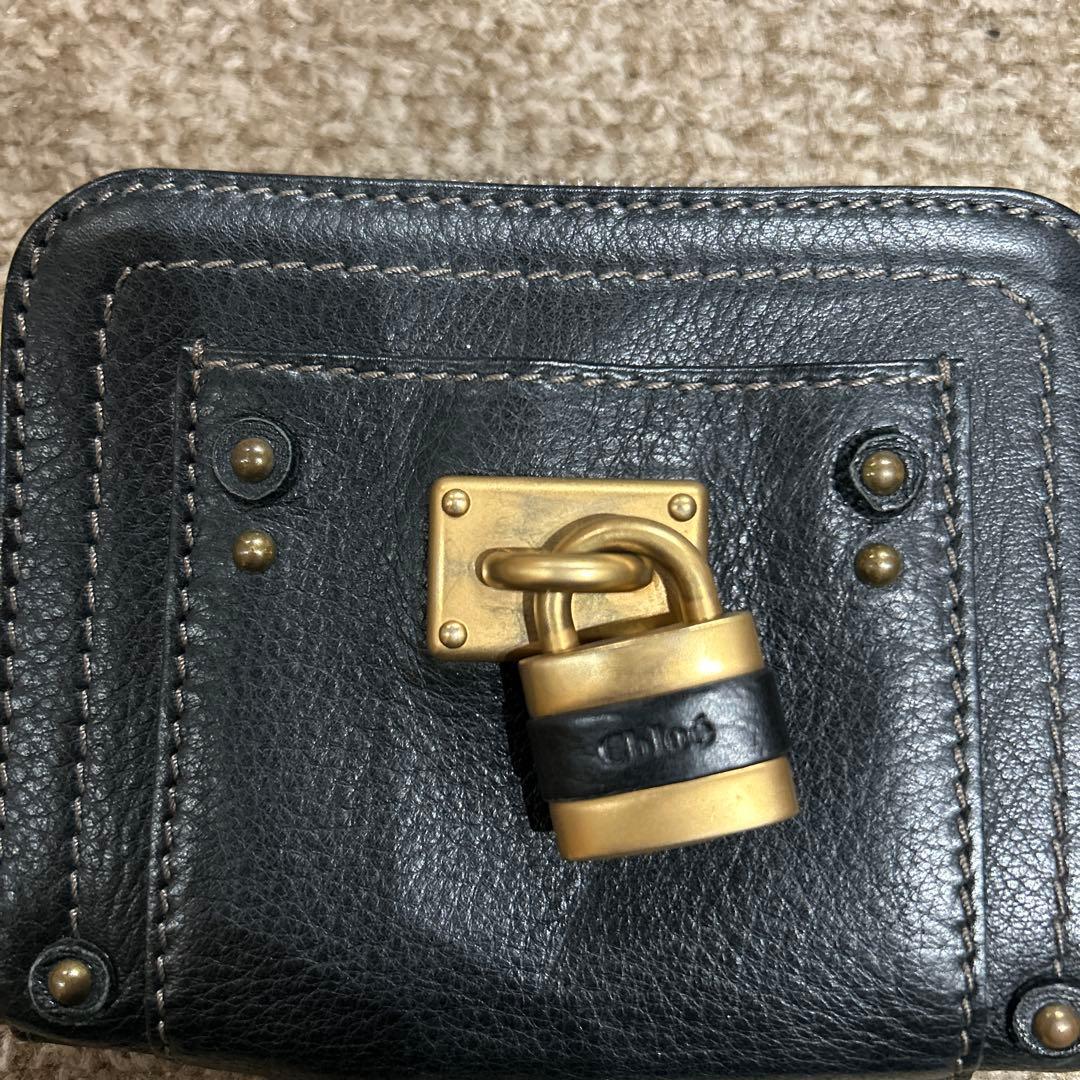 Chloe二つ折り財布 黒 レザー