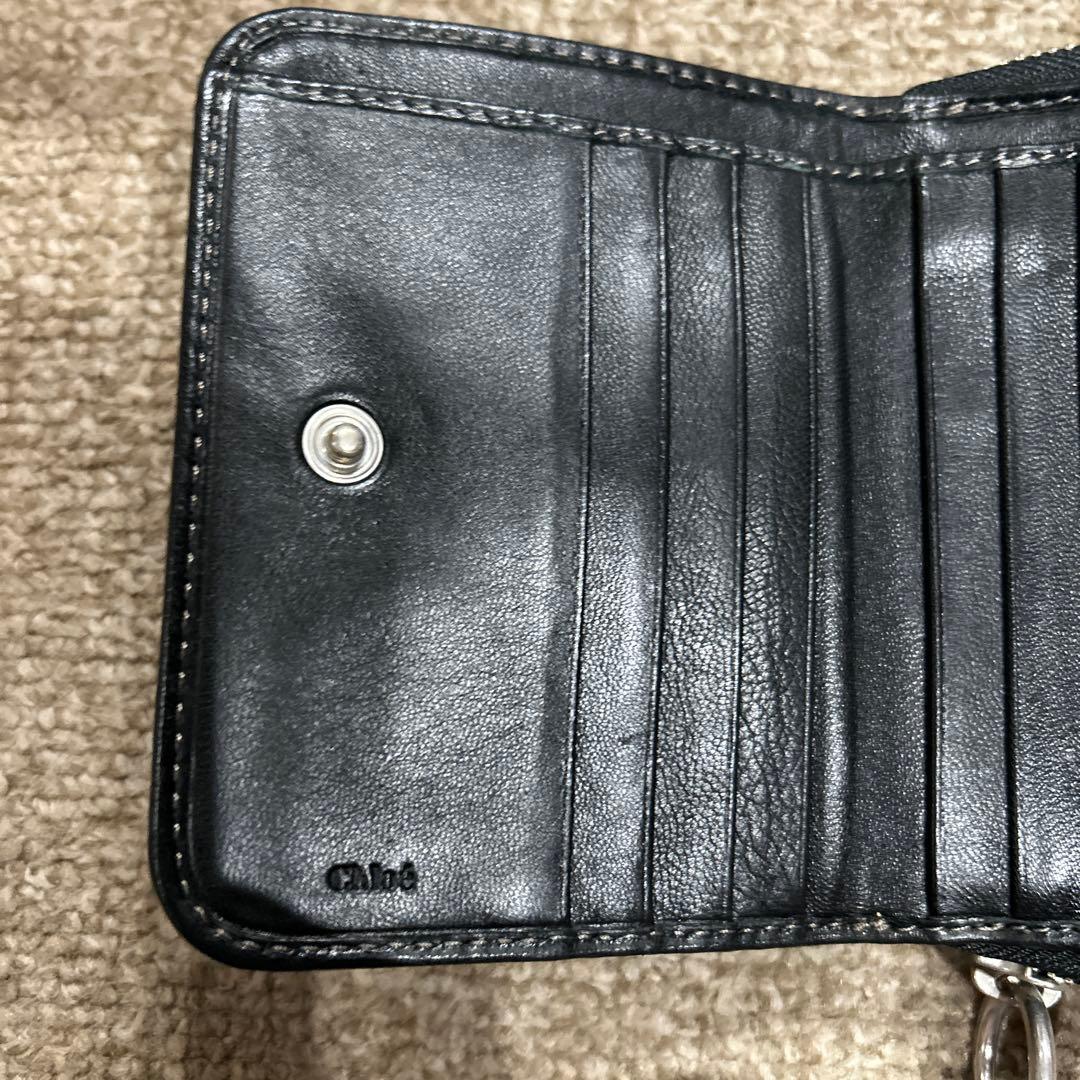 Chloe二つ折り財布 黒 レザー