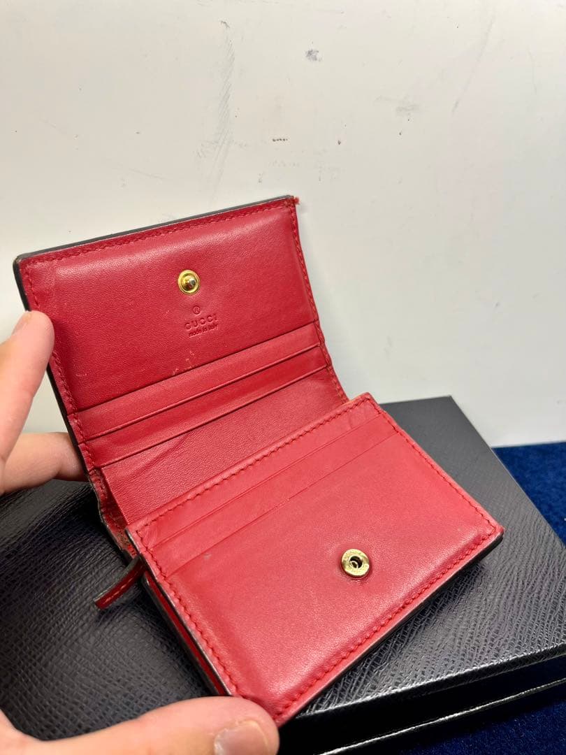 ★*★様 【正規品】Gucci 二つ折り財布 チェリー　GGスプリーム　レッド