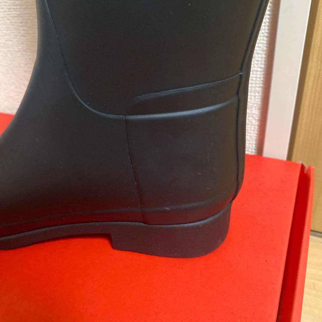 HUNTER ハンタースタッズ付き ブラックロングレインブーツ24〜24.5cm