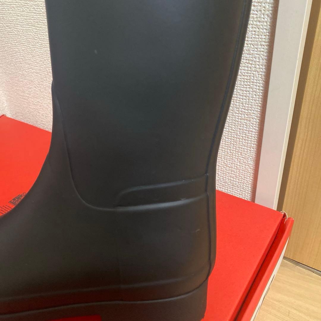 HUNTER ハンタースタッズ付き ブラックロングレインブーツ24〜24.5cm