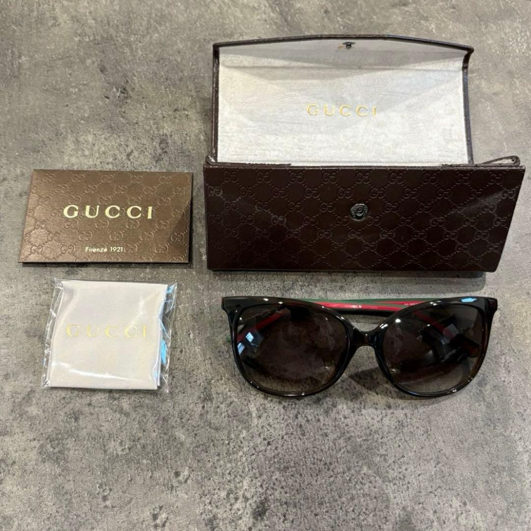最終価格 GUCCI グッチ サングラス シェリーライン GG3665 ケース付