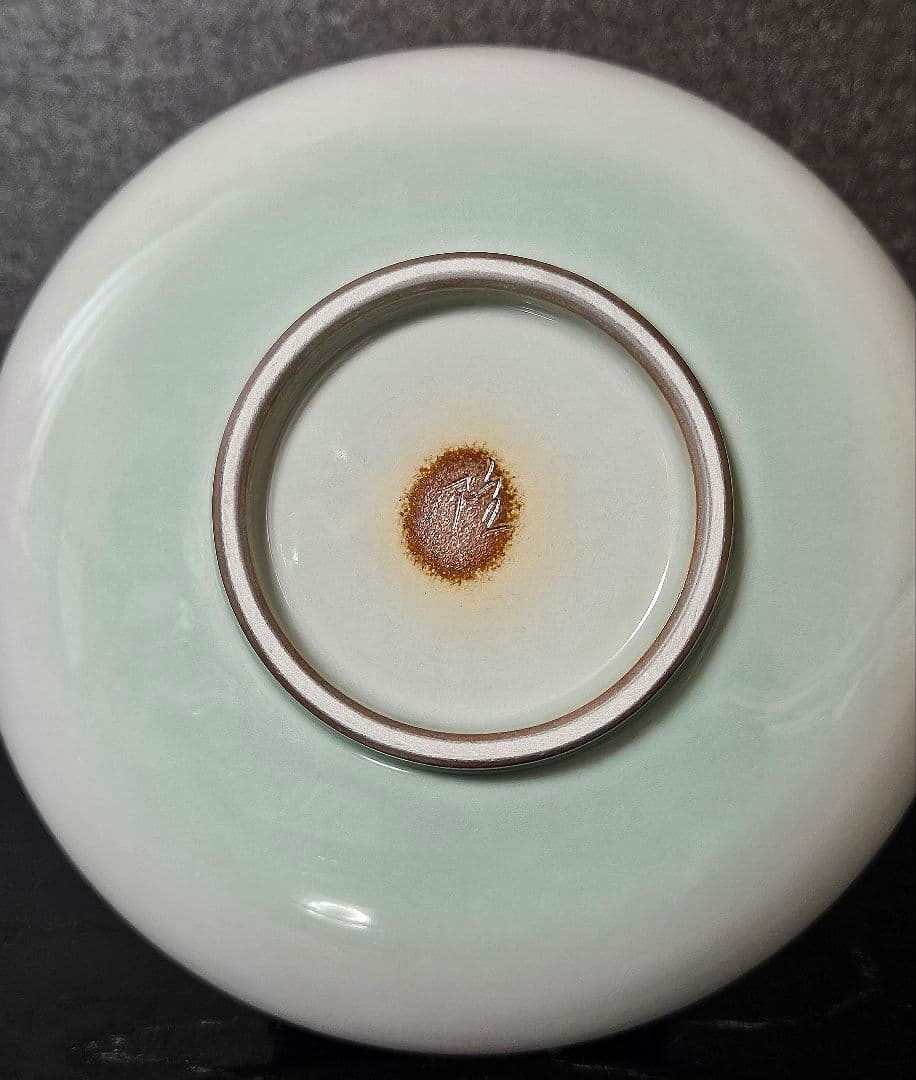 有田焼　【日本工芸会正会員　小野隆治　作　砧吹付線文　浅鉢　菓子鉢　茶道具　茶器