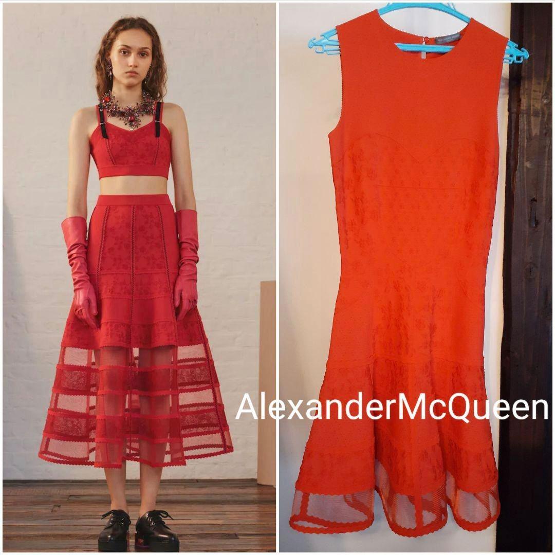AlexanderMcQueen ニット ワンピース ドレス レッド