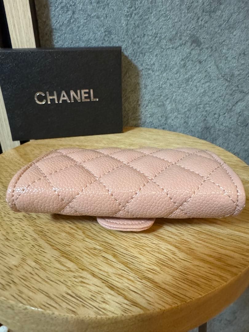 CHANEL ベージュピンク　ノベルティ レザー カードケース