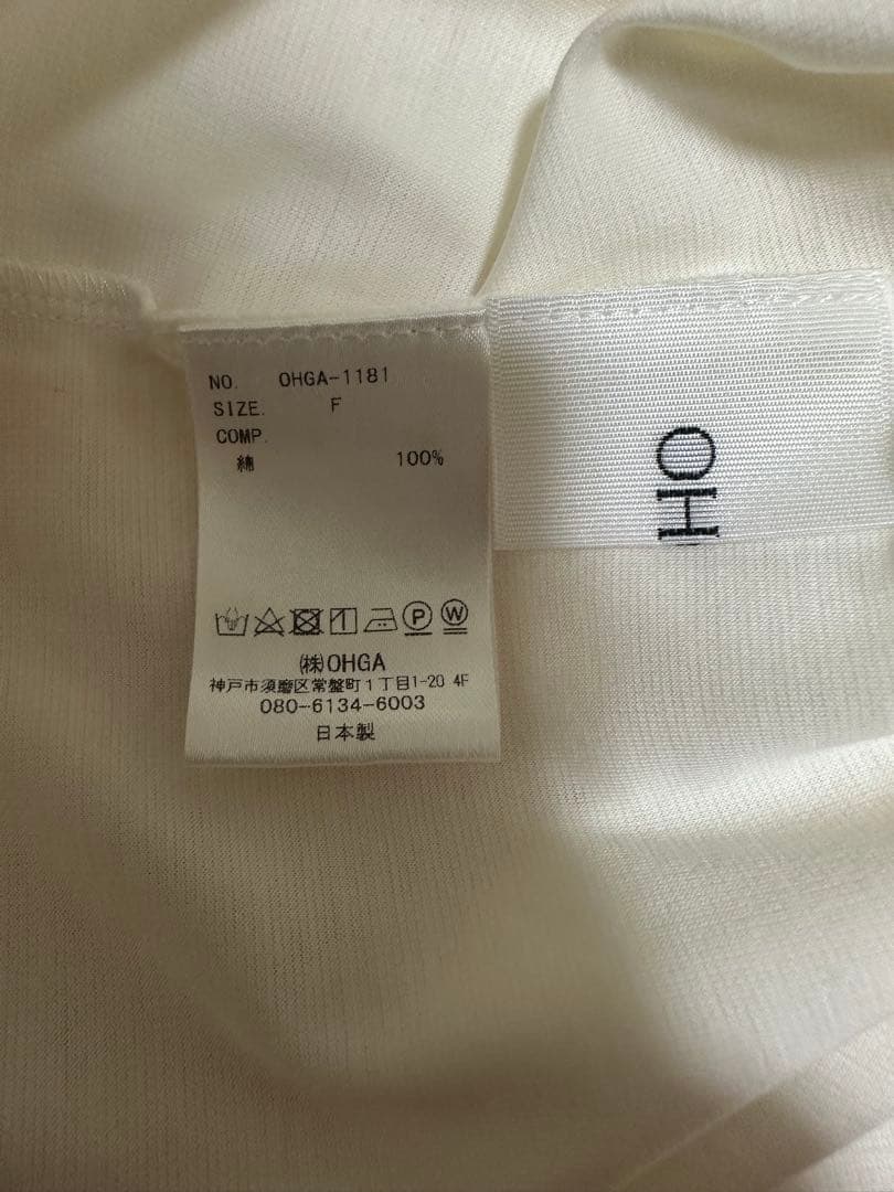 【最終値下げ】OHGAオーガCORSAGE TEE半袖Tシャツブラウス