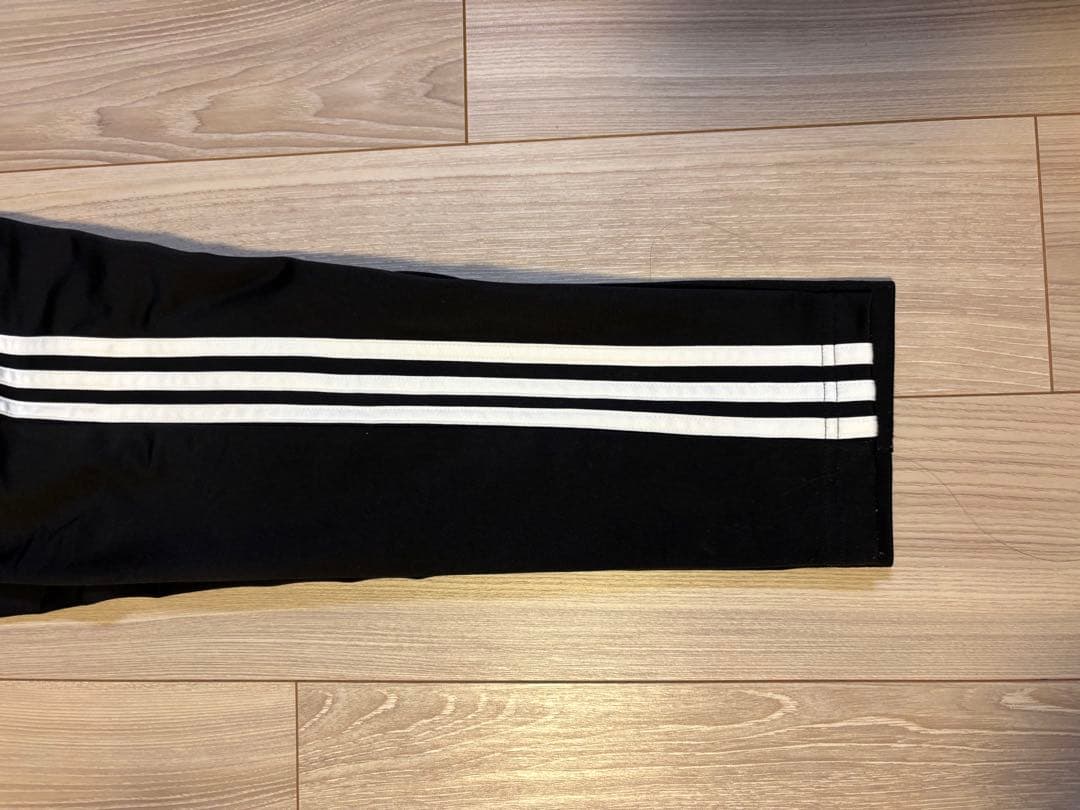 【ハル】adidas ジャージ上下セット 3本ライン　ブラック　XOサイズ