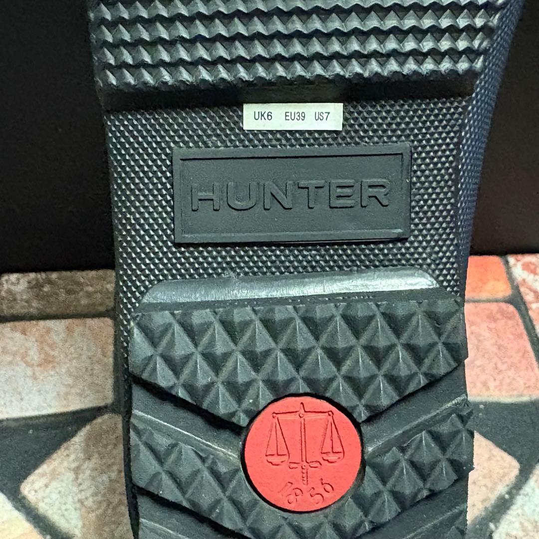 美品　HUNTER ハンター　チェルシーブーツ　 サイドゴア　ネイビー　24.5