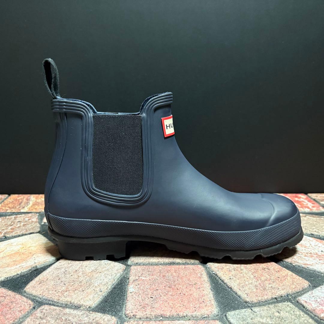 美品　HUNTER ハンター　チェルシーブーツ　 サイドゴア　ネイビー　24.5
