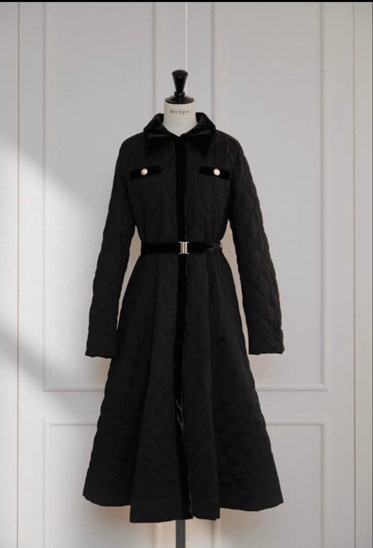 ジャケット・アウター Liora Long Quilted Down Coat black / M