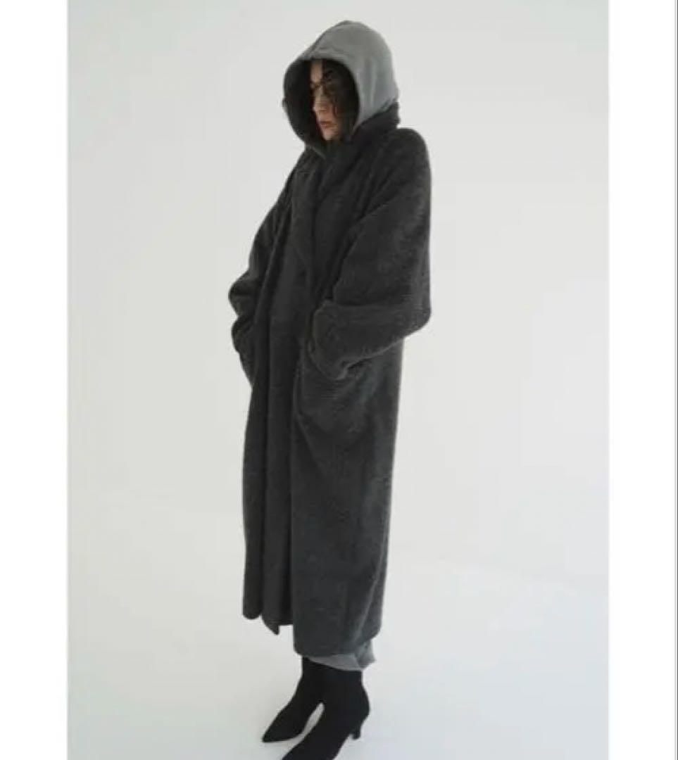新品 CLANE DOUBLE WOOL LONG COAT グレー 1 クラネ