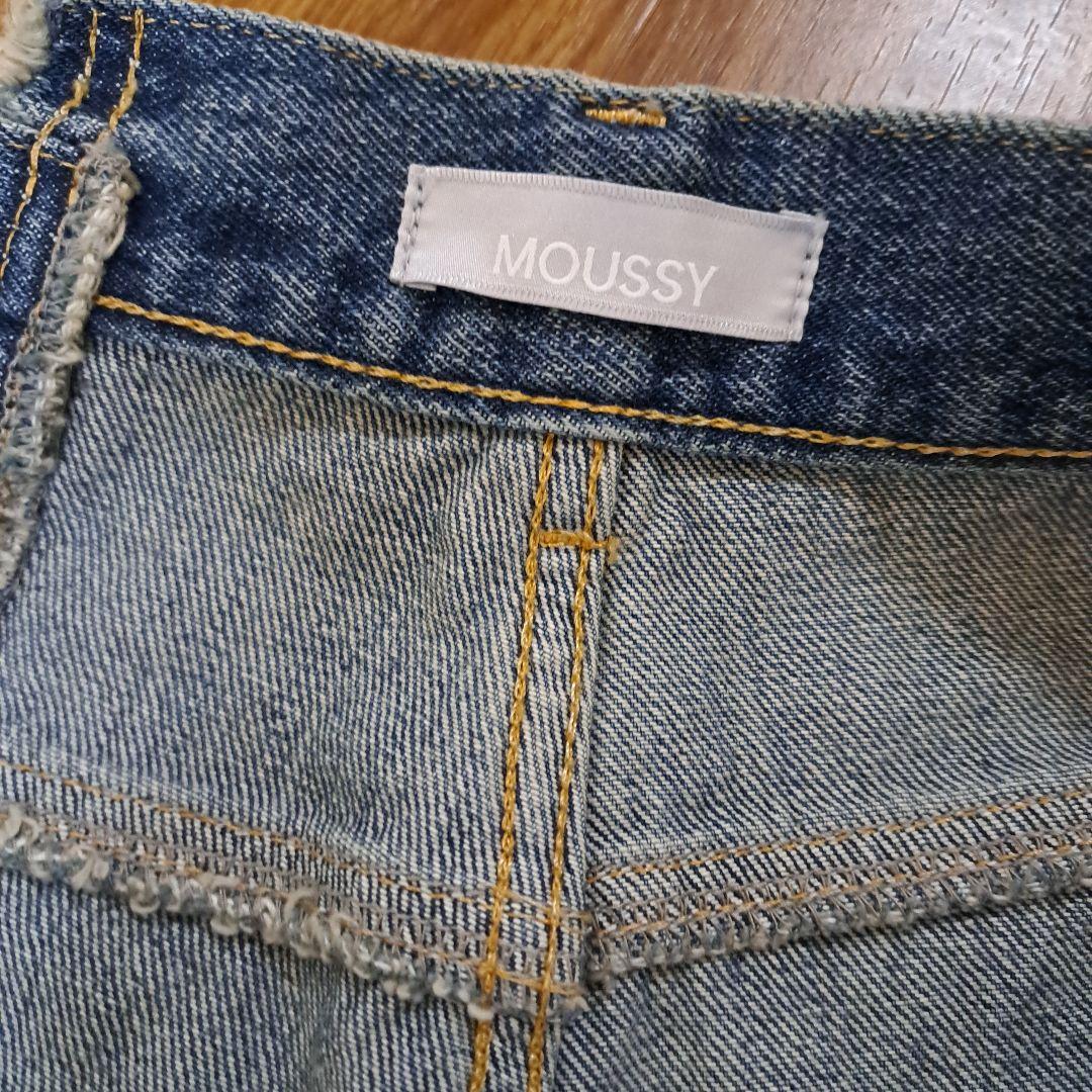 MOUSSY　クロスウエストワイドストレート