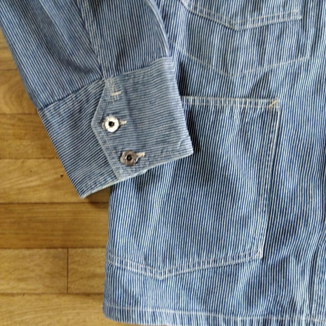 POST OVERALLS ストライプ カバーオール