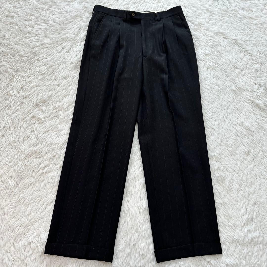 美品✨ジョルジオアルマーニコレツォーニ セットアップスーツ ストライプ柄 ウール