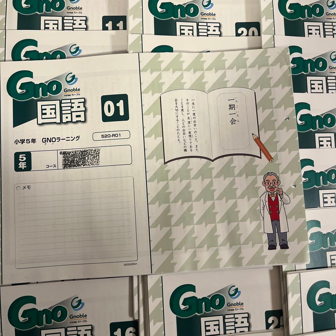 中学受験グノーブル5年 国語 1年分