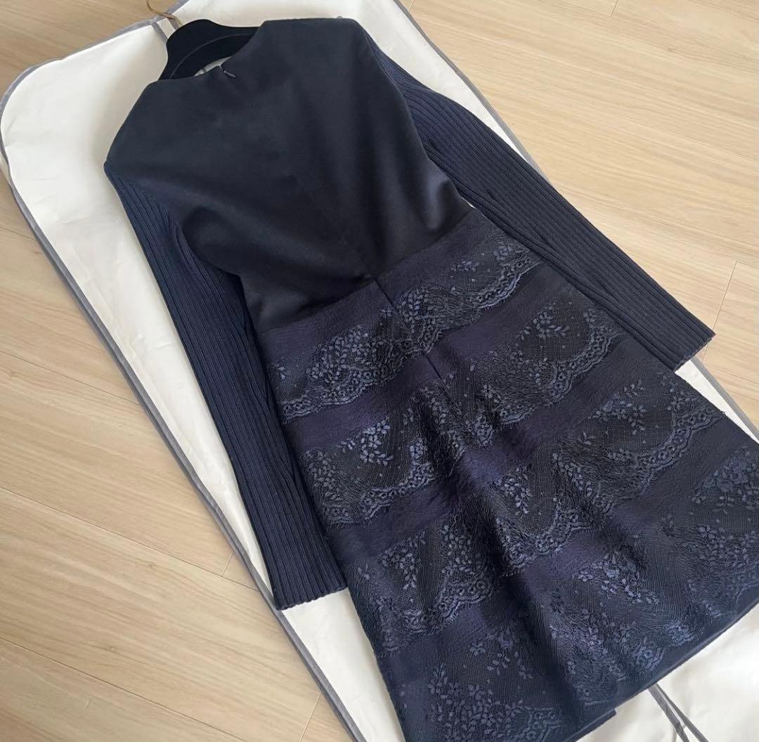 VALENTINO 国内正規 極美品 ヴァージンウール ワンピースM