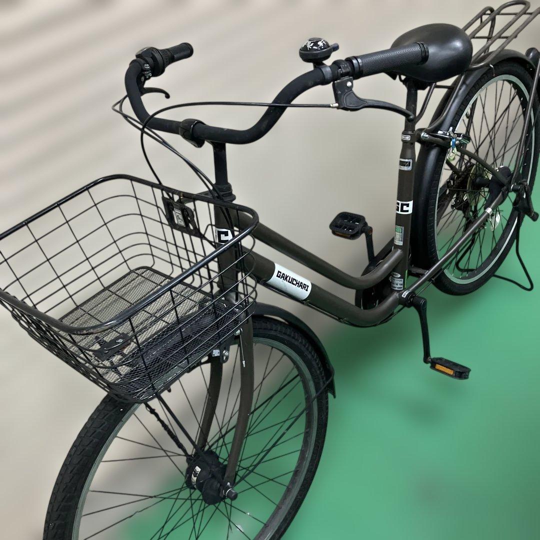【引取限定】27インチ黒色自転車GAKUCHARI