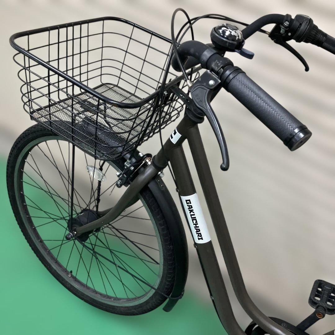 【引取限定】27インチ黒色自転車GAKUCHARI