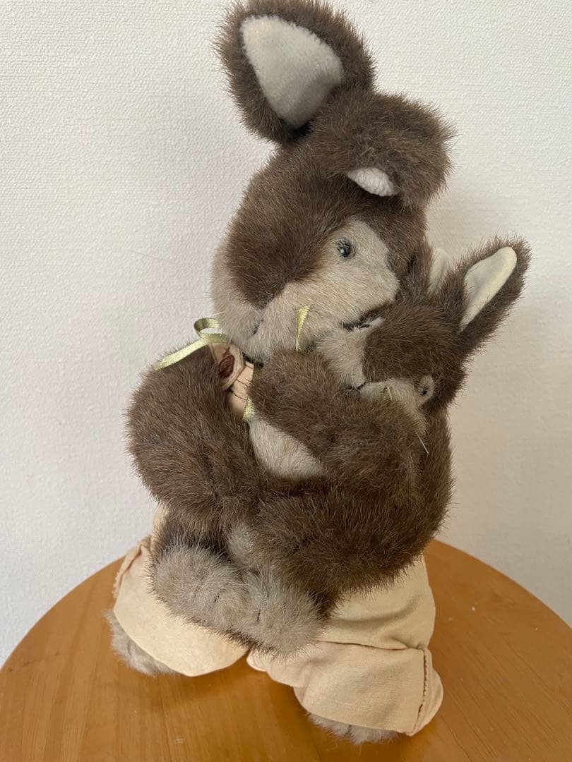 よ*こ様 ワンダフルワールド　オーバーオールうさぎ　ぬいぐるみ、ぬいぐるみブロー