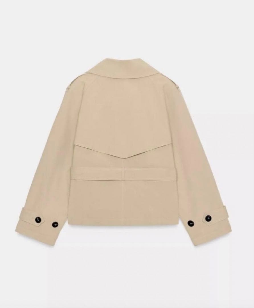 s*o様 新品 完売品ZARA クリアキャメルトレンチショートコート ショルダー