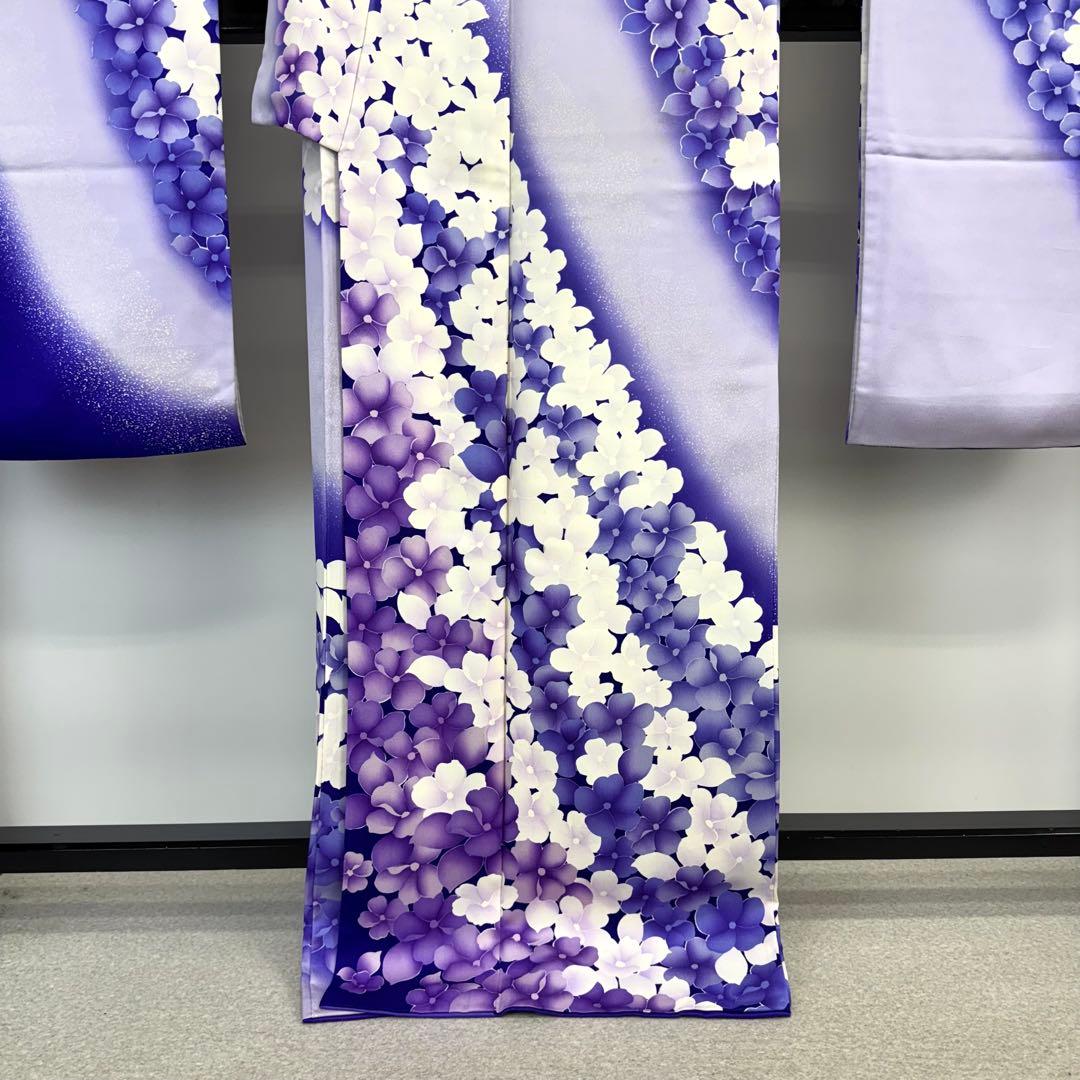 やまちゃん 振袖青紫紫成人式桜紫陽花袴華柄花柄トールサイズ NK-1146