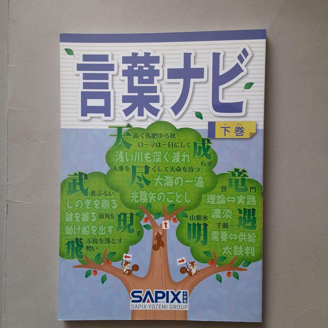 言葉ナビ 下巻 SAPIX 新品