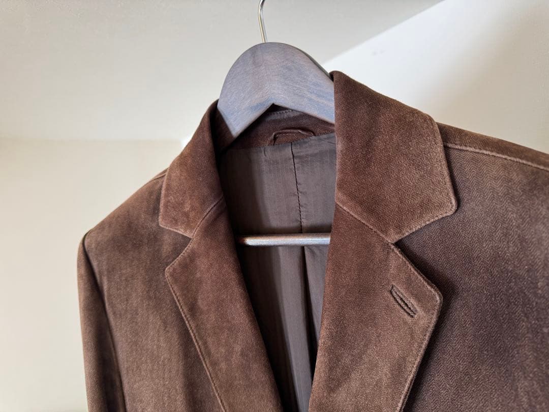 Ermnegildo Zegna ブラウン 本革スエード テーラードジャケット