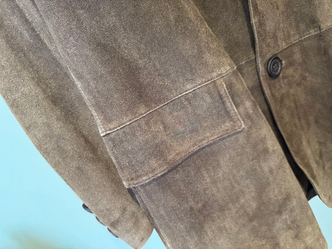 Ermnegildo Zegna ブラウン 本革スエード テーラードジャケット
