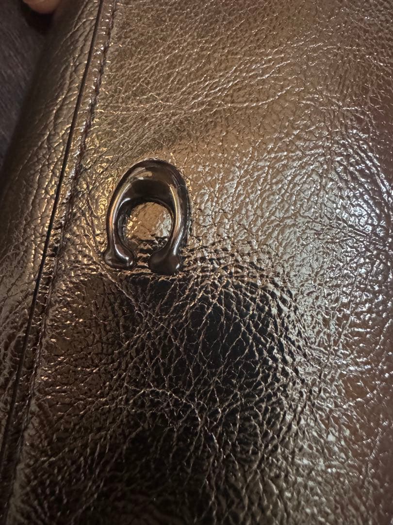 COACH メタリックシルバー 三つ折り財布