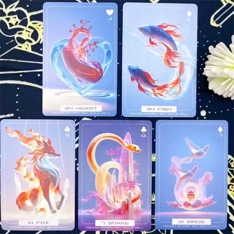 【正規品ルノルマンカード】幽玄×スタイリッシュ✨オリエンタルモチーフのデッキ