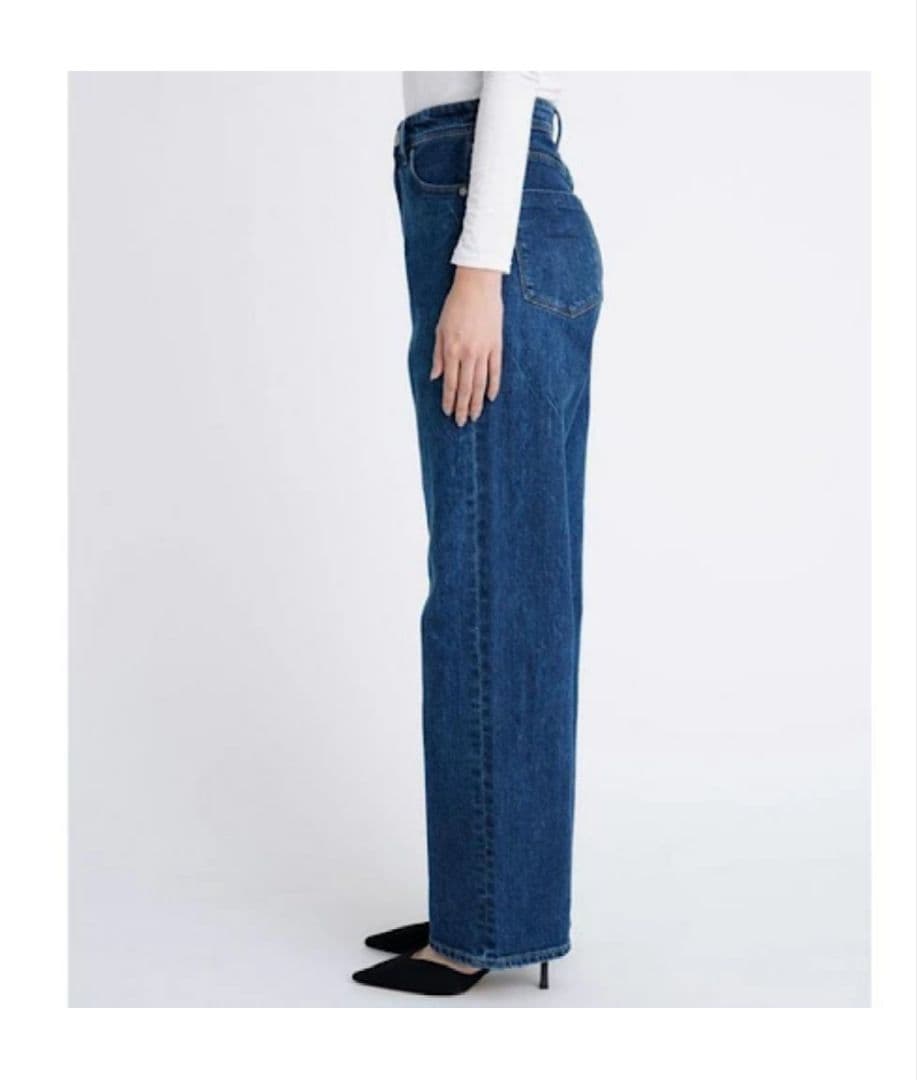 ★美品★YANUK ボーイズストレート\"LEA\" ハイウエスト ストレッチ