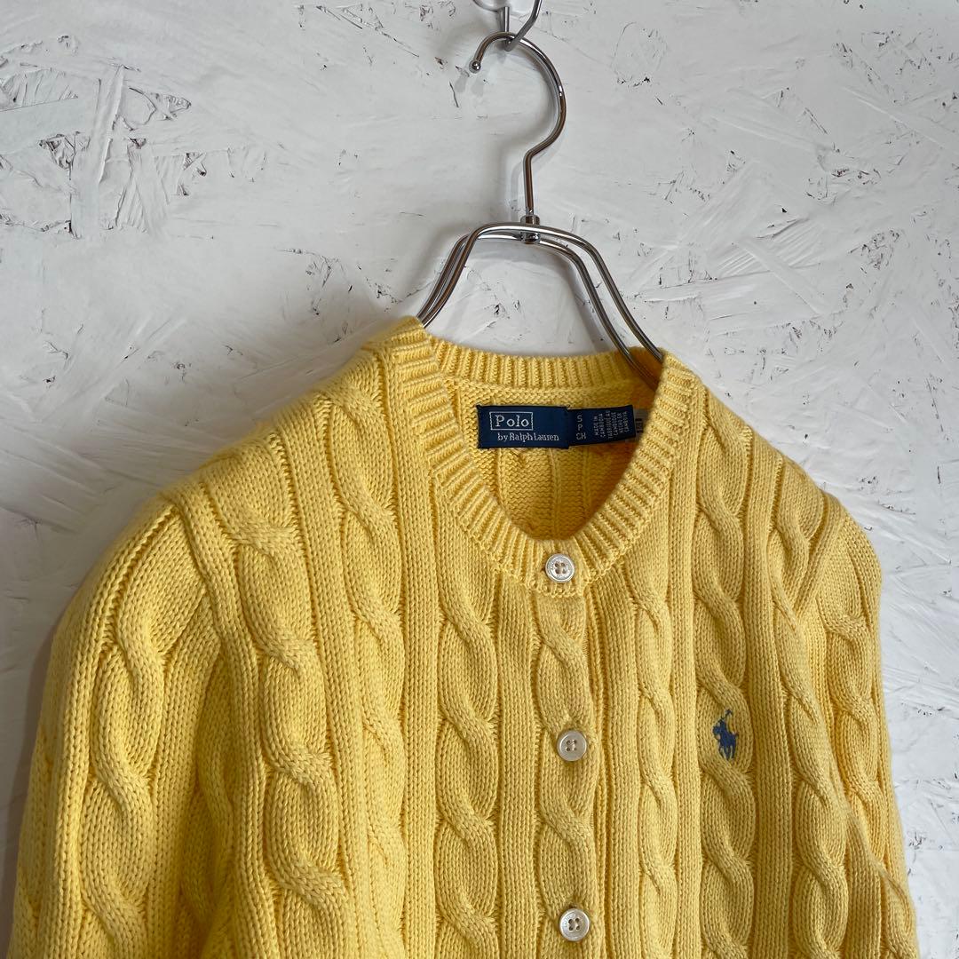 【Polo by Ralph Lauren】ケーブルニットカーディガン　SP