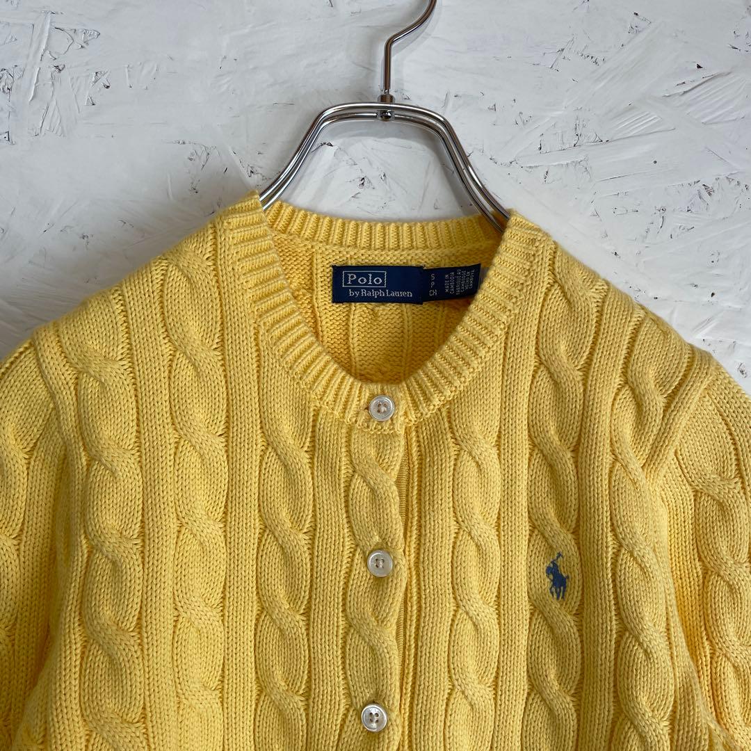 【Polo by Ralph Lauren】ケーブルニットカーディガン　SP