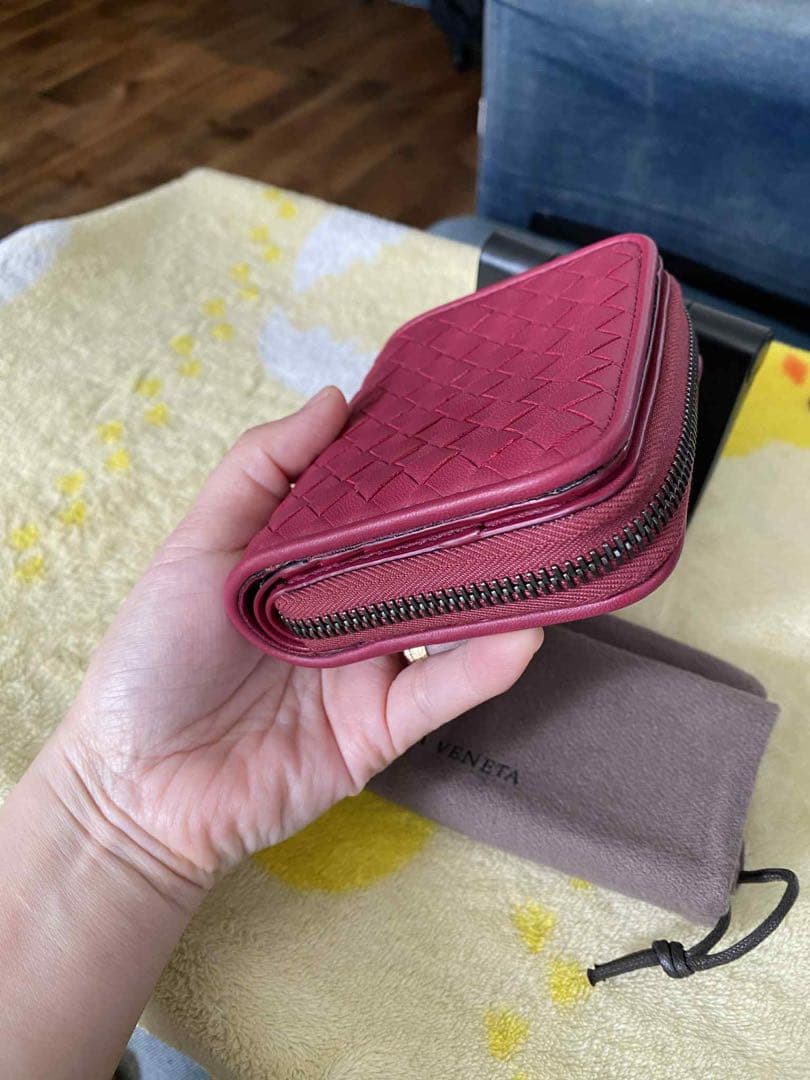Bottega Veneta 二つ折り財布 バーガンディ