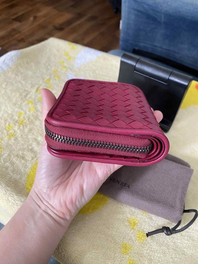 Bottega Veneta 二つ折り財布 バーガンディ