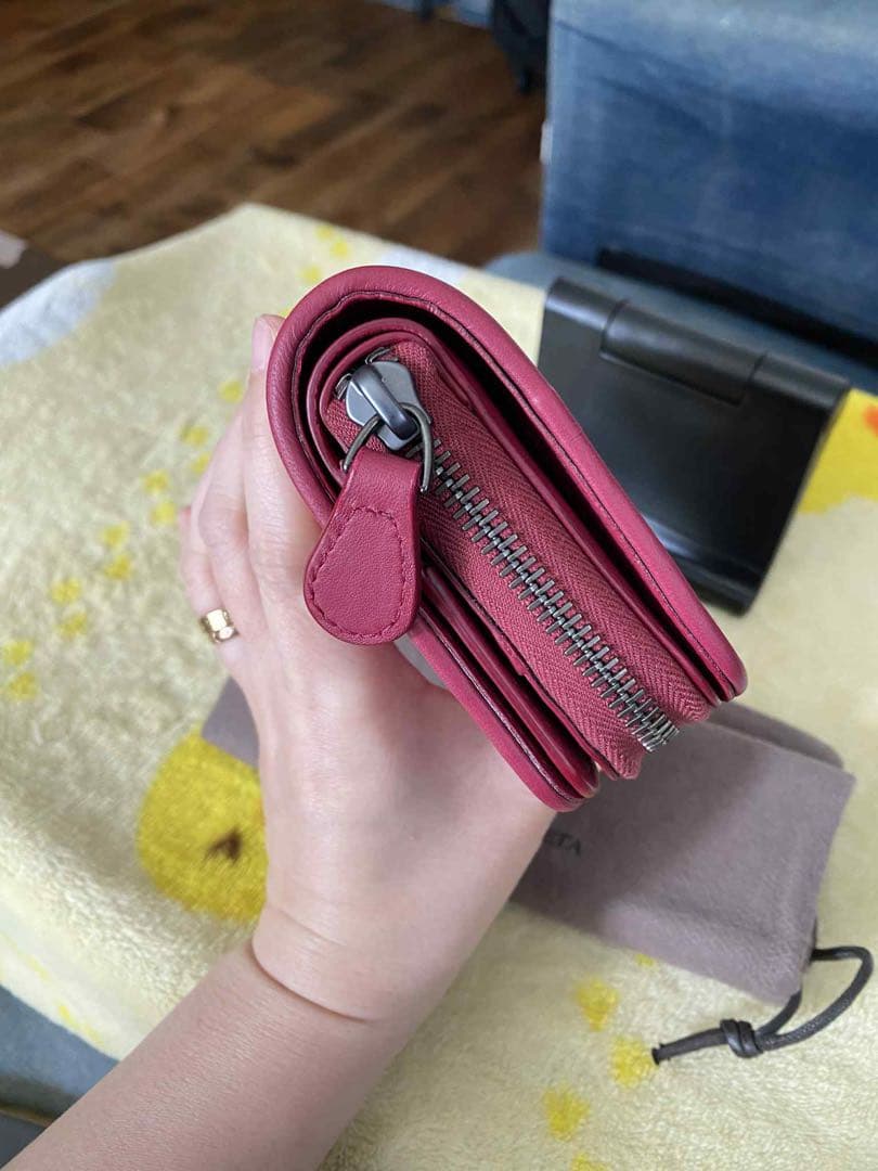 Bottega Veneta 二つ折り財布 バーガンディ