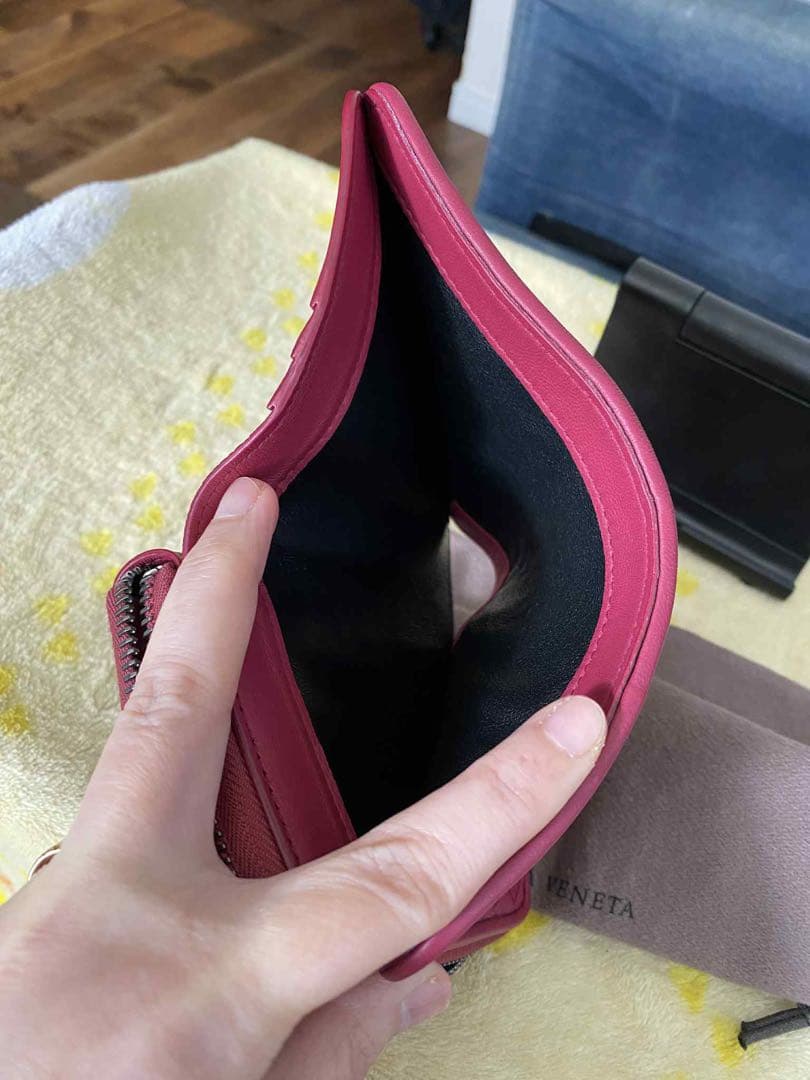 Bottega Veneta 二つ折り財布 バーガンディ
