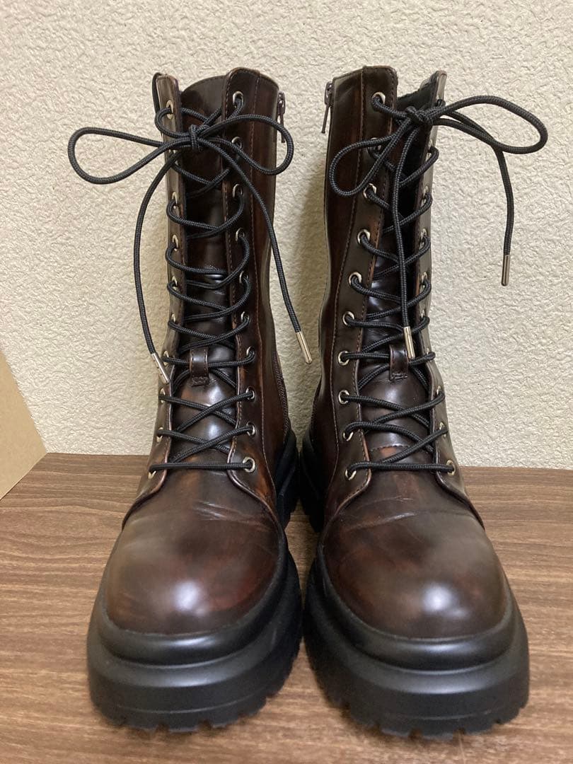 Ameri LACE UP TANK SOLE BOOTS ブラウン　Mサイズ