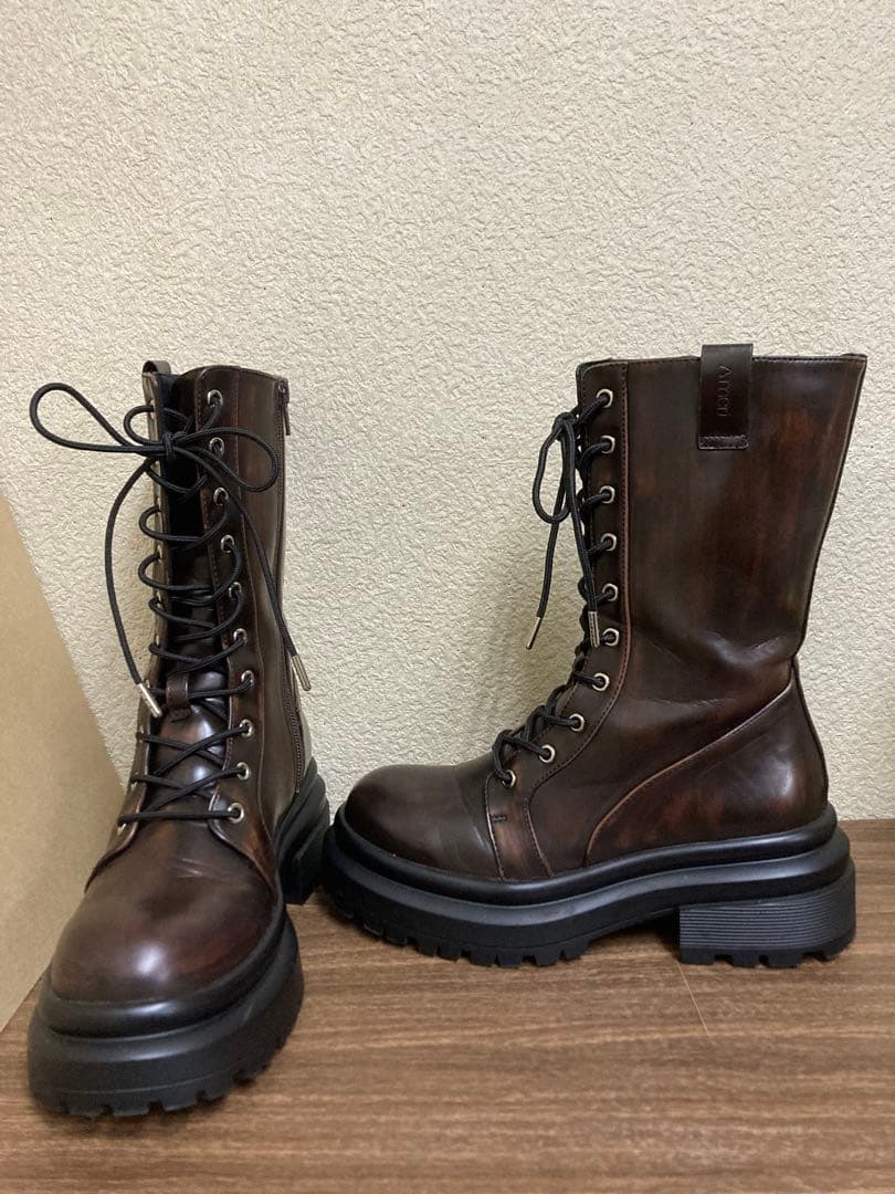 Ameri LACE UP TANK SOLE BOOTS ブラウン　Mサイズ