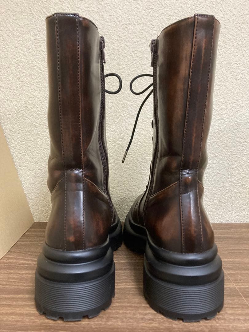 Ameri LACE UP TANK SOLE BOOTS ブラウン　Mサイズ