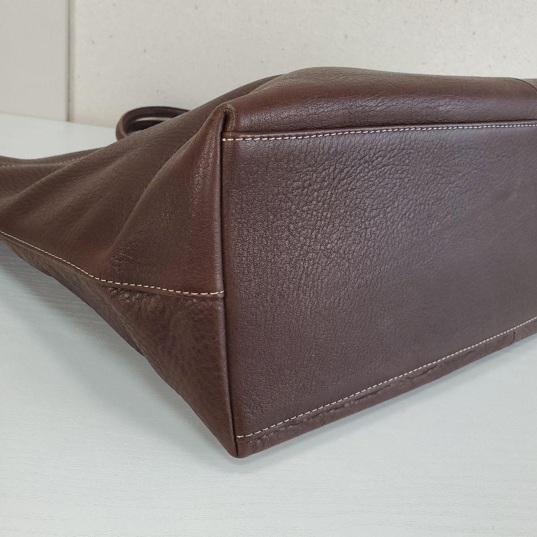 H 1203 MANO FECE マノフェス 大型ボストンバッグ トートバッグ茶