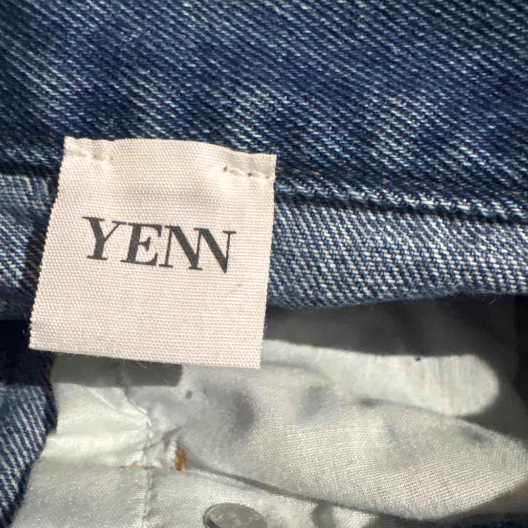 YENN イエン　ハイダメージワイドパンツ　デニム