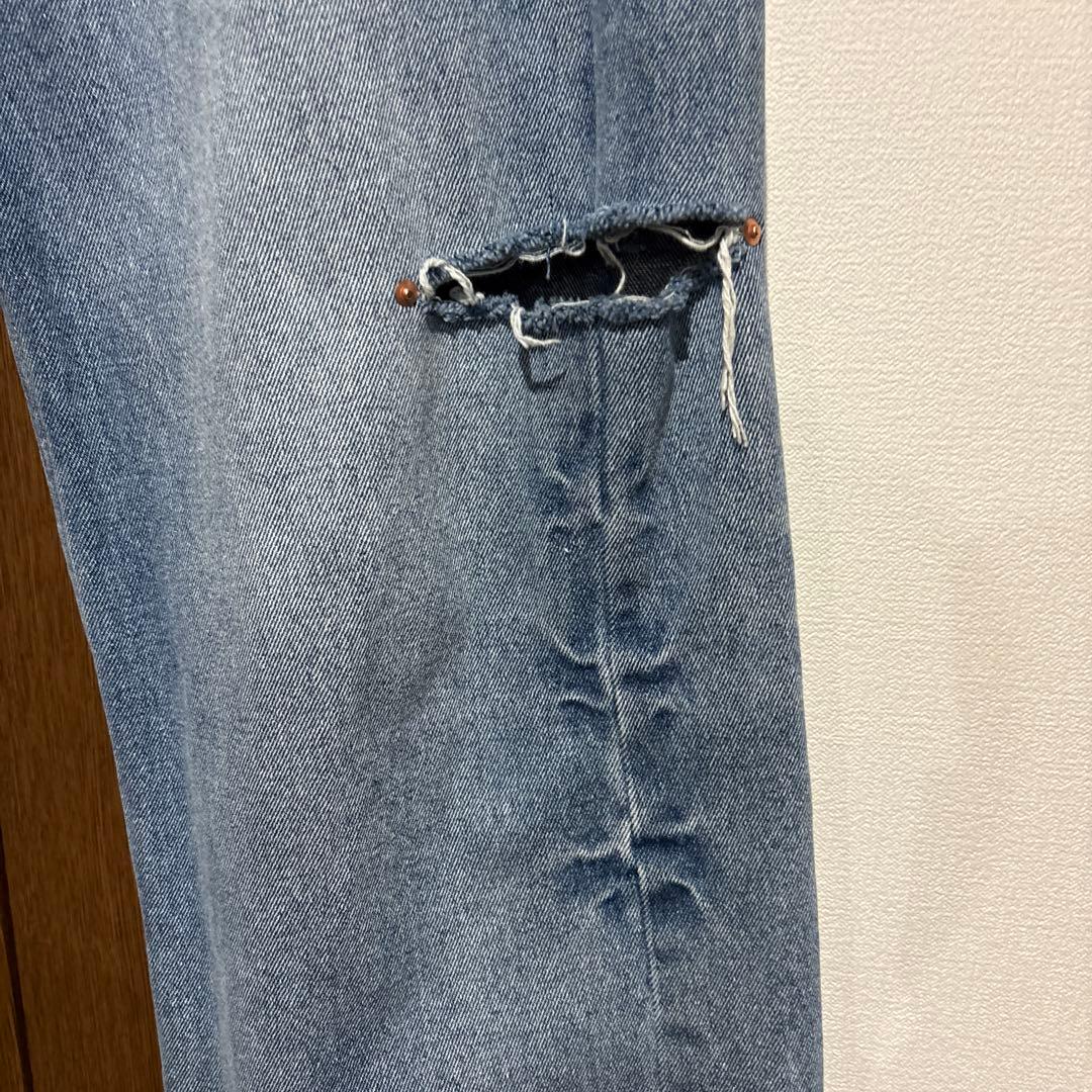 YENN イエン　ハイダメージワイドパンツ　デニム